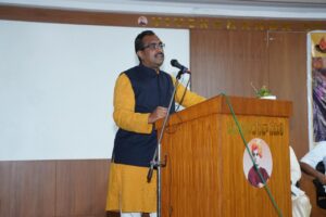 Shri Ram Madhav Addressed a session on the occasion of the release of the 5th edition of the book titled “Sri Shivabharatam” authored by Dr Gadiyaram Venkat Sesha Sastry organised by Samvit Prakasan and Global Illumine Foundation in Hyderabad